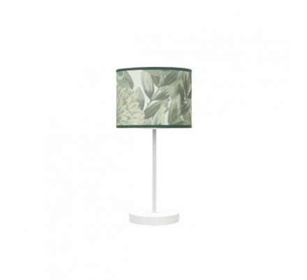Sobremesa Moda 1xe14 Blanco/hoja Verde 42x17x17cm