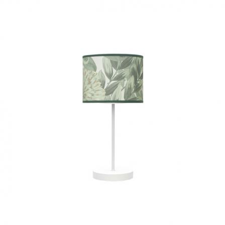 Sobremesa Moda 1xe14 Blanco/hoja Verde 42x17x17cm