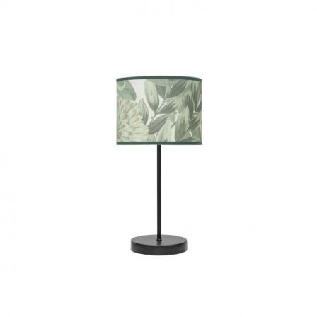 Sobremesa Moda 1xe14 Negro/hoja Verde 42x17x17cm