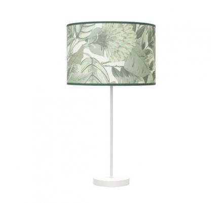 Sobremesa Alto Moda 1xe27 Blanco/hoja Verde 63x30x 30cm
