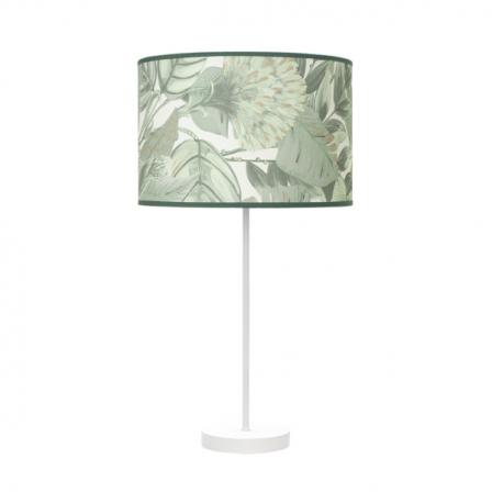 Sobremesa Alto Moda 1xe27 Blanco/hoja Verde 63x30x 30cm