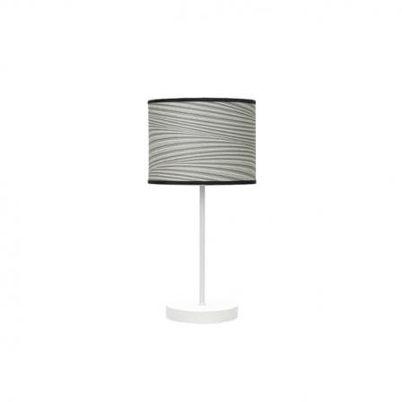 Sobremesa Moda 1xe14 Blanco/surco Gris 42x17x17cm
