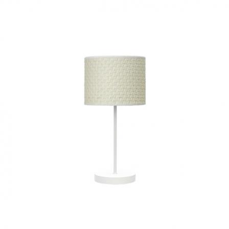 Sobremesa Moda 1xe14 Blanco/cañizo Blanco 42x17x17 Cm