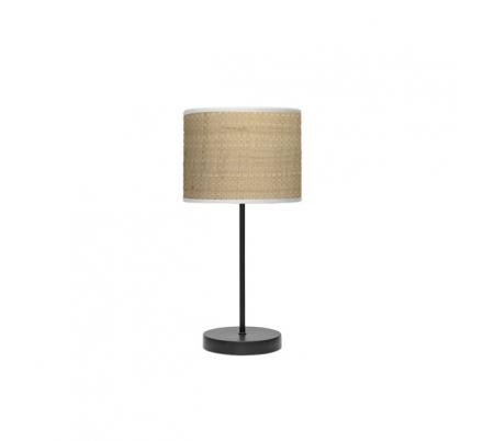 Sobremesa Moda 1xe14 Negro/cañizo Claro 42x17x17cm