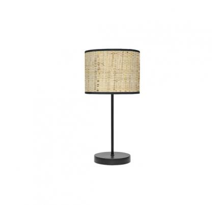 Sobremesa Moda 1xe14 Negro/cañizo Oscuro 42x17x 17 Cm