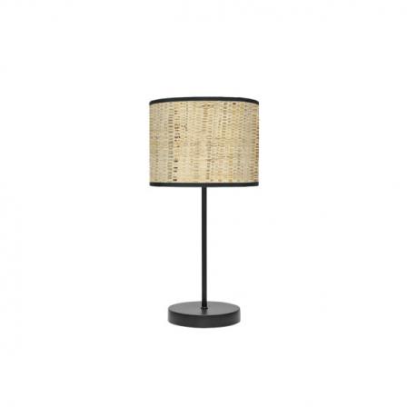 Sobremesa Moda 1xe14 Negro/cañizo Oscuro 42x17x 17 Cm