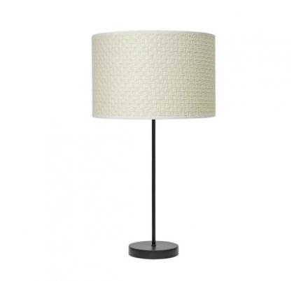 Sobremesa Alto Moda 1xe27 Negro/cañizo Blanco 63x30x30 Cm