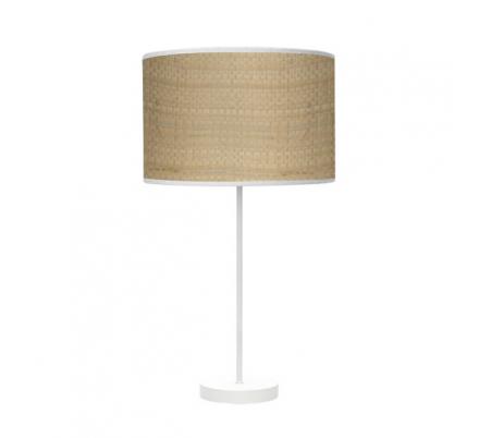 Sobremesa Alto Moda 1xe27 Blanco/cañizo Claro 63x30x30 Cm