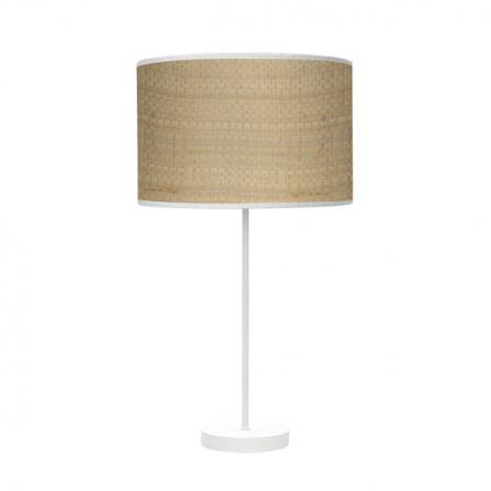 Sobremesa Alto Moda 1xe27 Blanco/cañizo Claro 63x30x30 Cm
