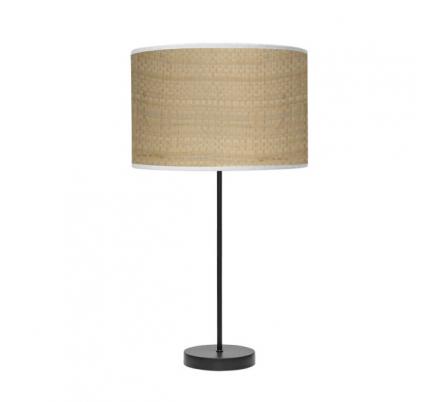Sobremesa Alto Moda 1xe27 Negro/cañizo Claro 63x30x30 Cm