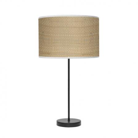 Sobremesa Alto Moda 1xe27 Negro/cañizo Claro 63x30x30 Cm