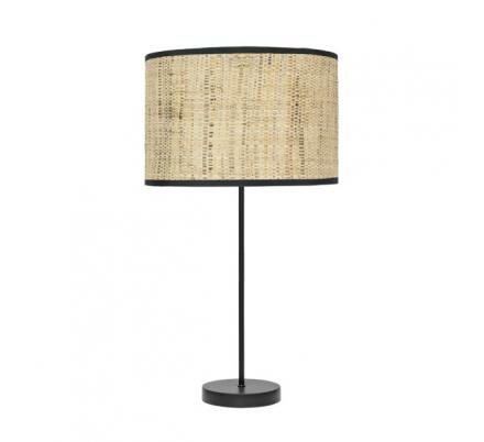 Sobremesa Alto Moda 1xe27 Negro/cañizo Oscuro 63x30x30 Cm