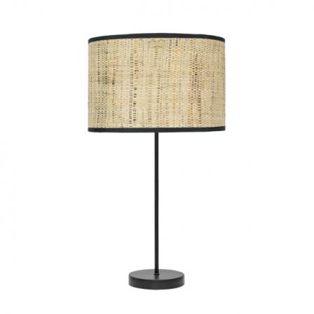 Sobremesa Alto Moda 1xe27 Negro/cañizo Oscuro 63x30x30 Cm