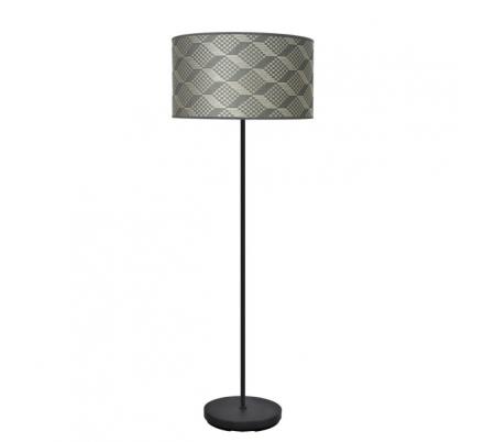 Pie Salon Moda 1xe27 Negro/tetris Gris 163x40x40cm