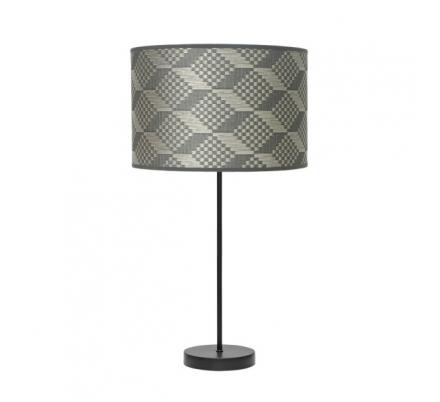 Sobremesa Alto Moda 1xe27 Negro/tetris Gris 63x30 X30cm