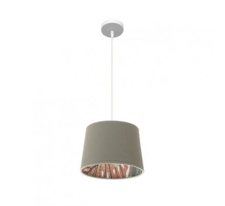 Colgante 30d Tunez 1xe27 Blanco/topo-estampado