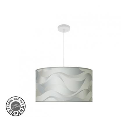 Colgante Moda 3xe27 Blanco/ola Gris Regx50x50cm C/difusor