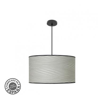 Colgante Moda 3xe27 Negro/surco Gris Regx50x50cm C/difusor