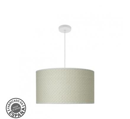 Colgante Moda 3xe27 Blanco/cañizo Blanco Regx50x50cm C/difusor