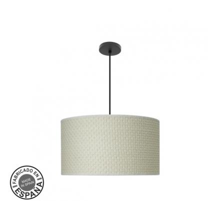 Colgante Moda 3xe27 Negro/cañizo Blanco Regx50x50 C/difusor