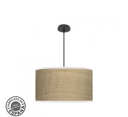 Colgante Moda 3xe27 Negro/cañizo Claro Regx50x50 C/difusor
