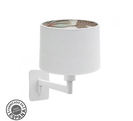 Aplique Tunez 1xe14 Blanco/blanco-estampado Abatible 26,5x22x30cm