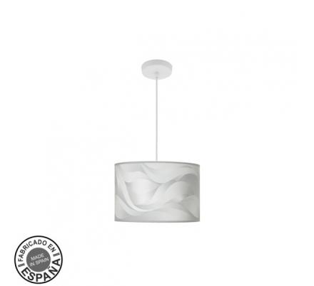 Colgante Moda 1xe27 Blanco/ola Gris Regx30x30cm