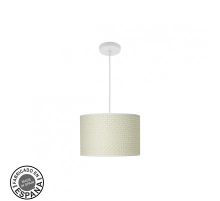 Colgante Moda 1xe27 Blanco/cañizo Blanco Regx30x3