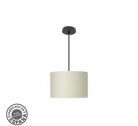 Colgante Moda 1xe27 Negro/cañizo Blanco Regx30x30
