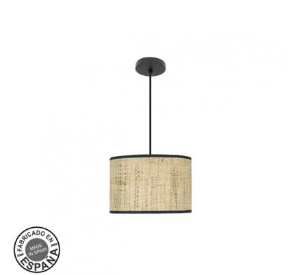 Colgante Moda 1xe27 Negro/cañizo Oscuro Regx30x30