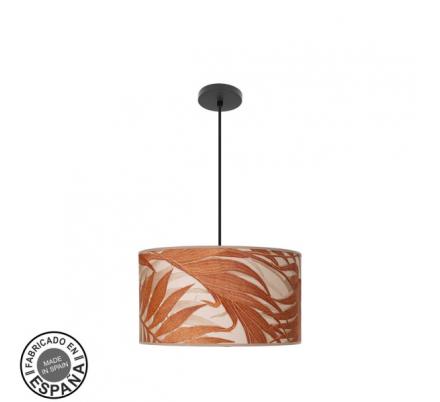 Colgante Moda 2xe27 Negro/hoja Caldera Regx40x40cm  C/difusor