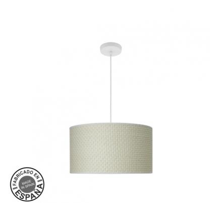 Colgante Moda 2xe27 Blanco/cañizo Blanco Regx40x40cm C/difusor