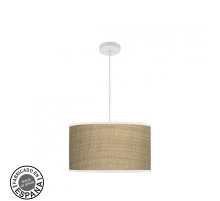Colgante Moda 2xe27 Blanco/cañizo Claro Regx40x40 C/difusor
