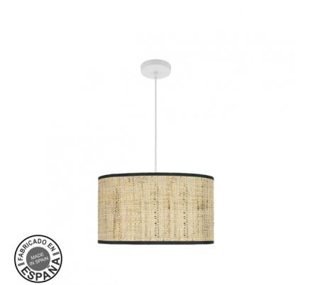 Colgante Moda 2xe27 Blanco/cañizo Oscuro Regx40x40cm C/difusor