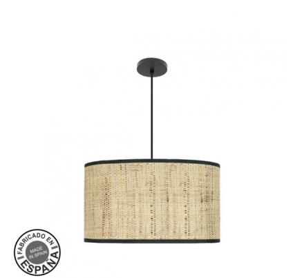 Colgante Moda 3xe27 Negro/cañizo Oscuro Regx50x50 C/difusor