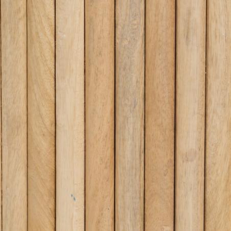 MESA CENTRO NATURAL-BLANCO MÁRMOL/MADERA 80 X 80 X 40 CM