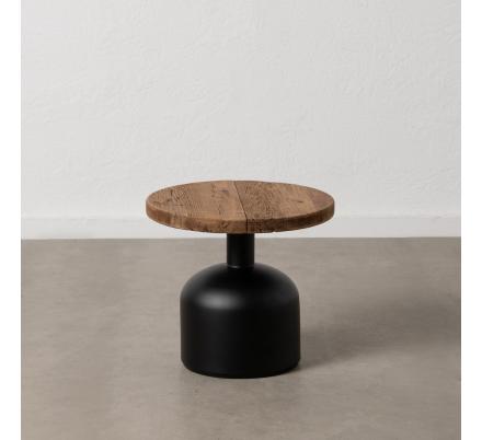 MESA AUXILIAR NATURAL-NEGRO 50 X 50 X 45 CM