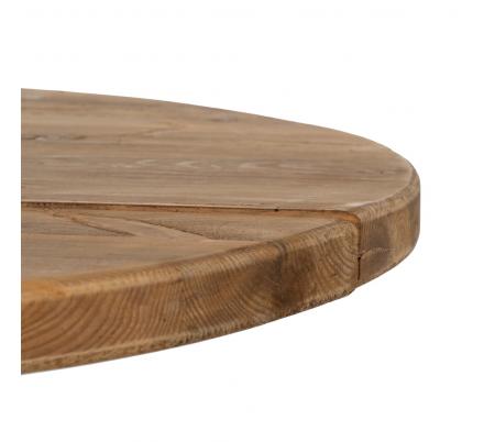 MESA CENTRO NATURAL-NEGRO MADERA-HIERRO 90 X 90 X 35 CM