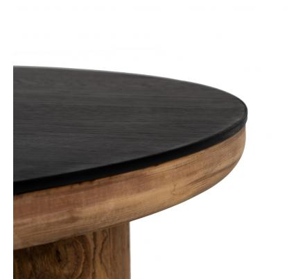 MESA CENTRO NATURAL-NEGRO MADERA DE PINO 90 X 90 X 35 CM