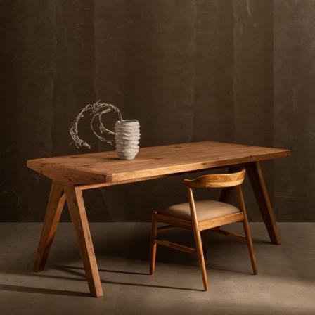 MESA COMEDOR NATURAL MADERA DE PINO 180 X 90 X 75 CM