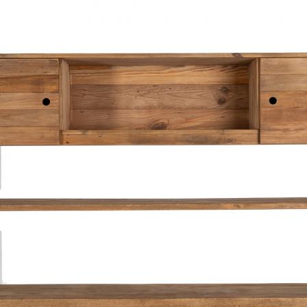 MUEBLE NATURAL-NEGRO MADERA-HIERRO SALÓN 180 X 40 X 190 CM