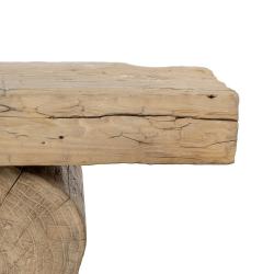 MESA CENTRO NATURAL MADERA DE OLMO SALÓN 180 X 38 X 32 CM