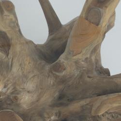 MESA CENTRO NATURAL MADERA / CRISTAL 90 X 90 X 45 CM