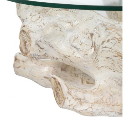 MESA CENTRO BLANCO ROZADO 90 X 90 X 45 CM