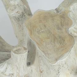 MESA CENTRO BLANCO ROZADO 90 X 90 X 45 CM