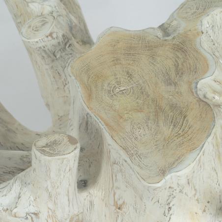 MESA CENTRO BLANCO ROZADO 90 X 90 X 45 CM