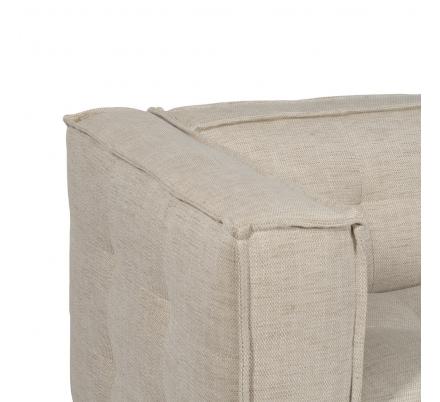 SOFÁ 3 PLAZAS BEIGE TEJIDO SIBARIS 218 X 102 X 77 CM