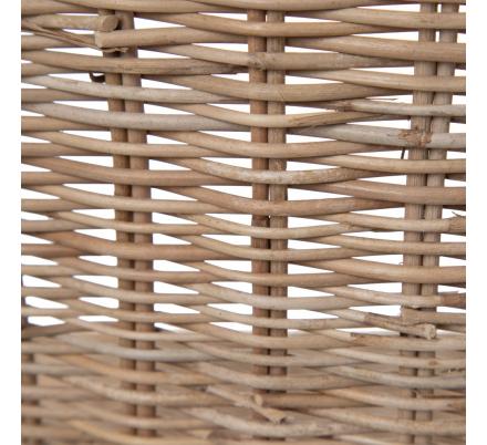 SILLA NATURAL-NEGRO FIBRA NATURAL-METAL 50 X 54 X 77 CM