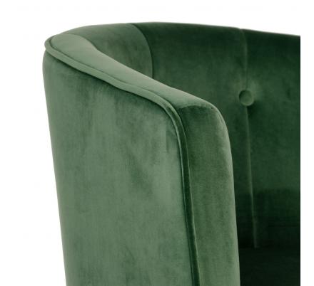 SILLÓN TERCIOPELO VERDE TEJIDO-METAL 69 X 60 X 75 CM