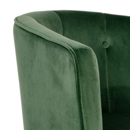 SILLÓN TERCIOPELO VERDE TEJIDO-METAL 69 X 60 X 75 CM